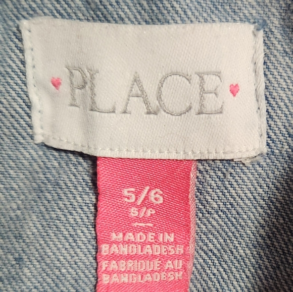 Kids Ombre Rainbow Sleeve Hooded Denim Jacket/ Children's Place/ Size 5/6(S) - Picture 3 of 4